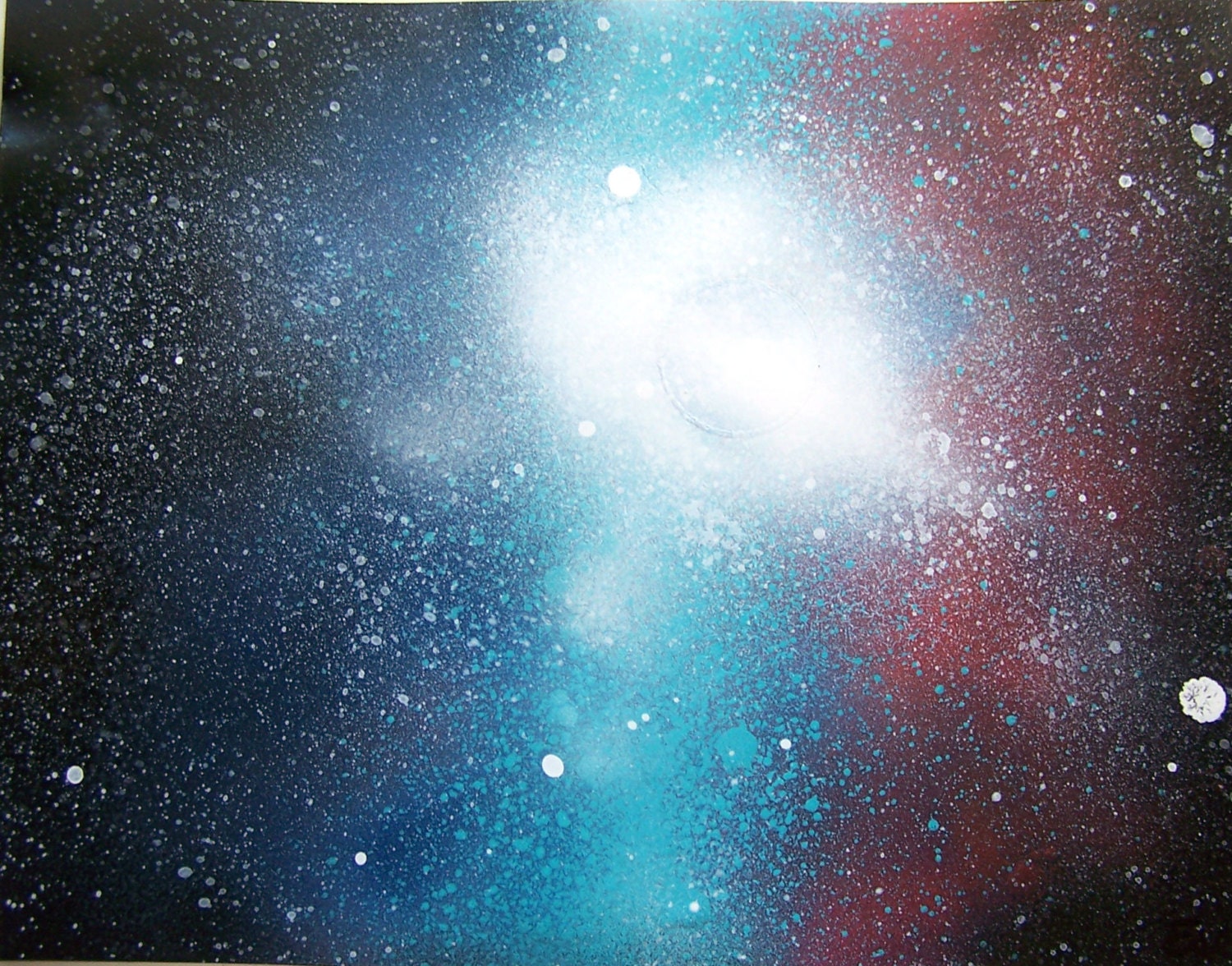 Spray Paint Art Space Cloud Nebula Poster Painting 14 x