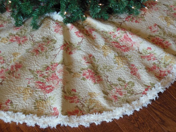 shabby chic christmas tree skirt cottage chic tree skirt shabby chic christmas tree skirt cottage chic tree skirt