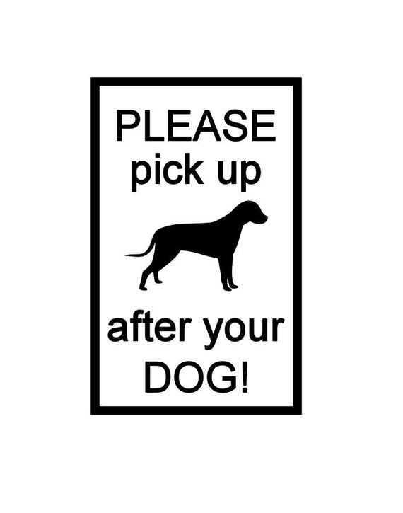 please-pick-up-after-dog-wood-vinyl-stake-sign-pet-supplies-no-etsy