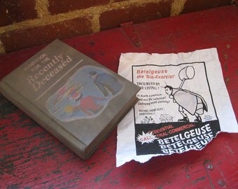 Beetlejuice Handbook for the Recently Deceased prop replica WITH Flyer