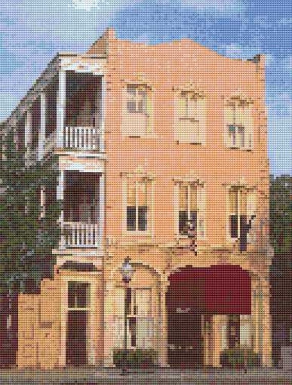 Meeting Street Inn Charleston SC Counted Cross Stitch Kit or