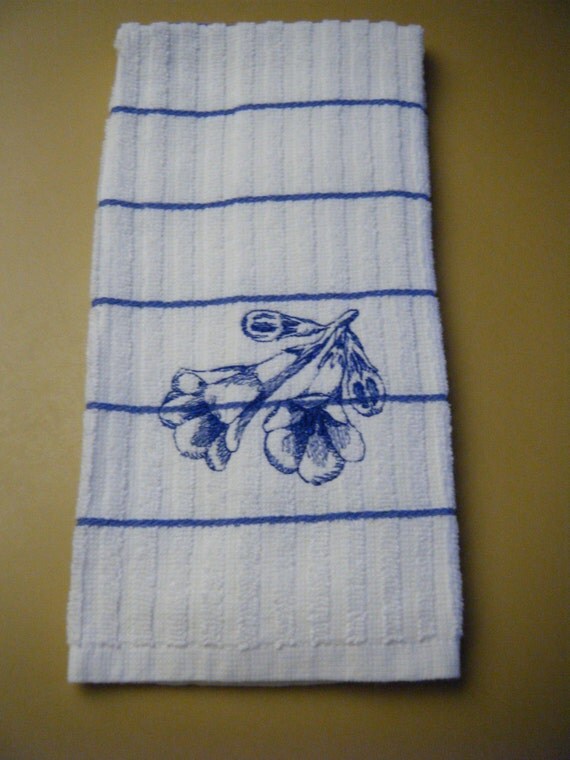 Embroidered Terry Cloth Kitchen Towel