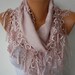 Dusty Pink Scarf - Pashmina Scarf Cowl Scarf with Lace Edge - bridesmaids gift - fatwoman