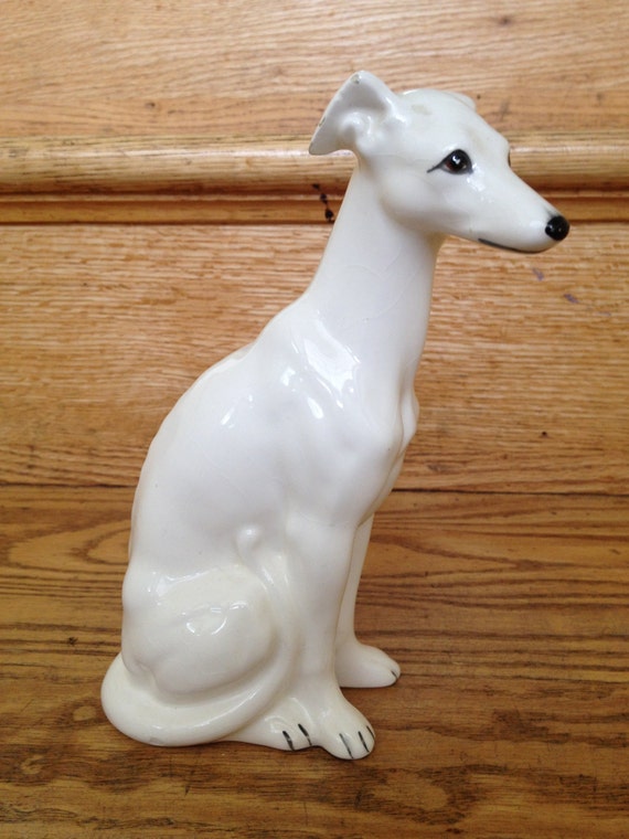 ceramic greyhound figurine