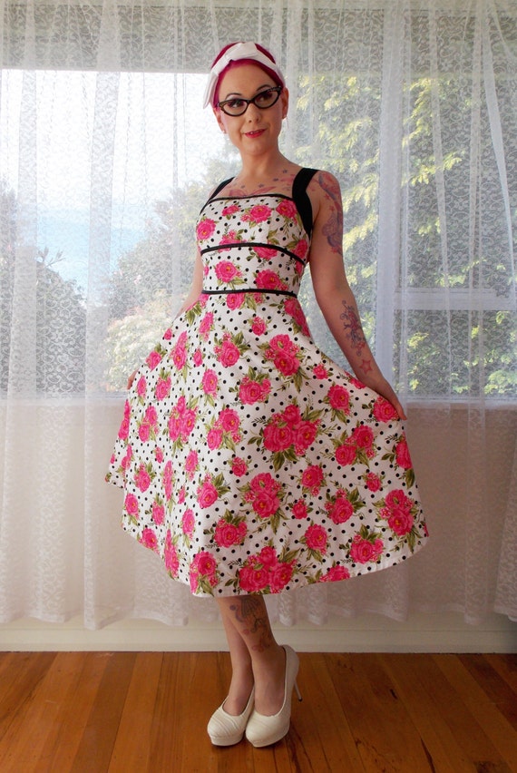 Items similar to 1950s Rockabilly Dress 