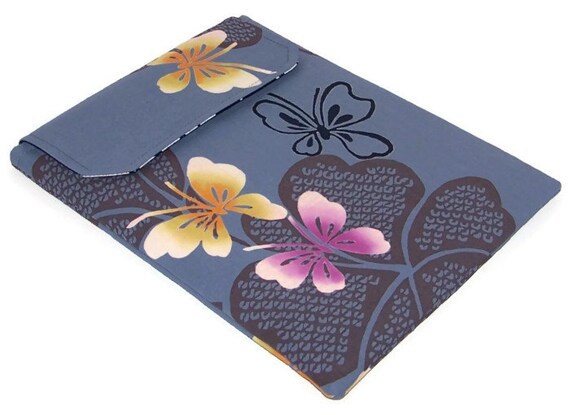 Ipad sleeve Butterflies on Grey Vintage Kimono by WhimsyWooDesigns