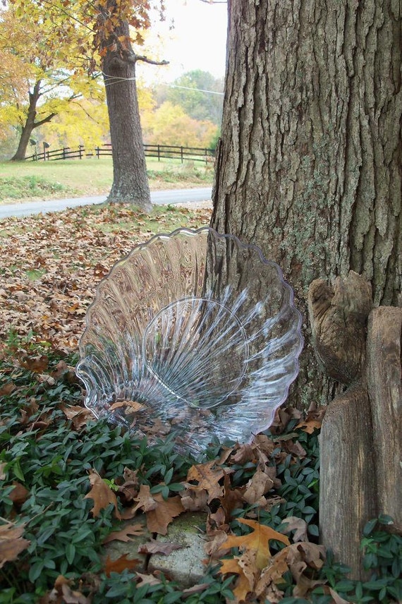 Giant Acrylic Scallop Shell Serving Platter by AntiquesandVaria