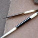 Porcupine Quill Necklace, Lariat Style, Long Gold Chain