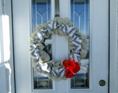 Burlap and Chevron 18" Wreath Il_170x135