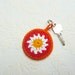 Crochet keychain granny square keyfob stocking filler