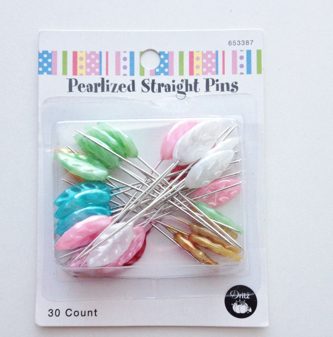 Dritz Pearlized Straight Pins Decorative Leaf 30pc. SALE
