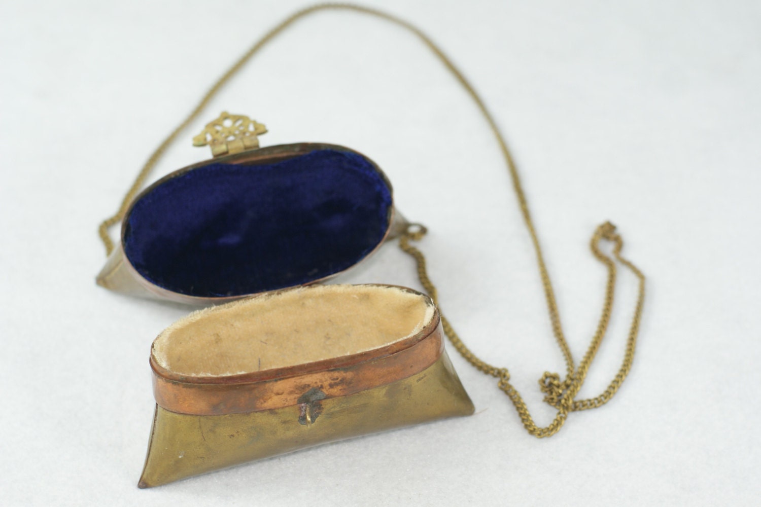 vintage brass purse