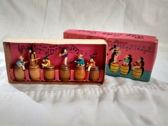 Miniature Rag Time Band Occupied Japan Still In Box