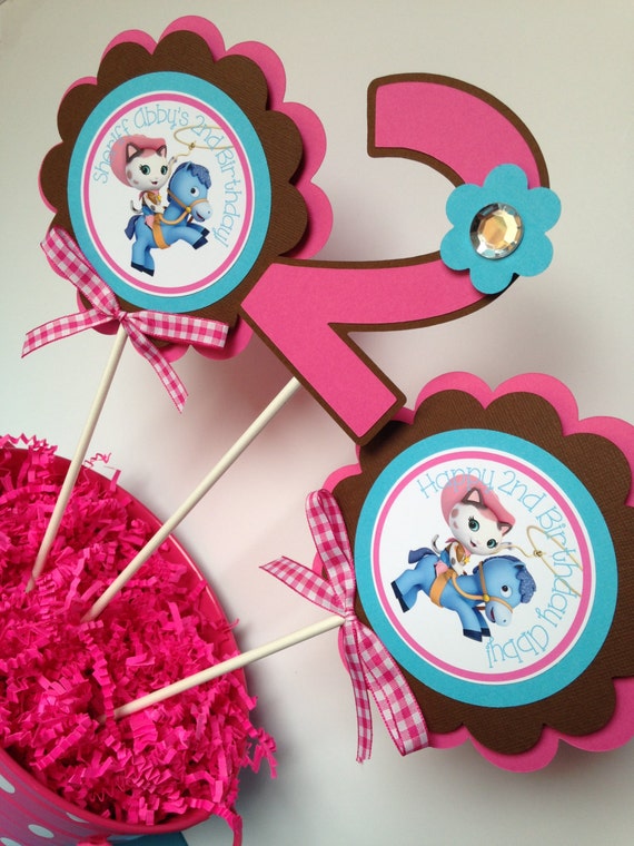 3 Sheriff Callie Birthday Party Centerpiece by