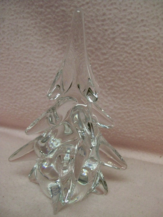 Reserved for Lynne Jones Sigma Lead Crystal Christmas Tree Art
