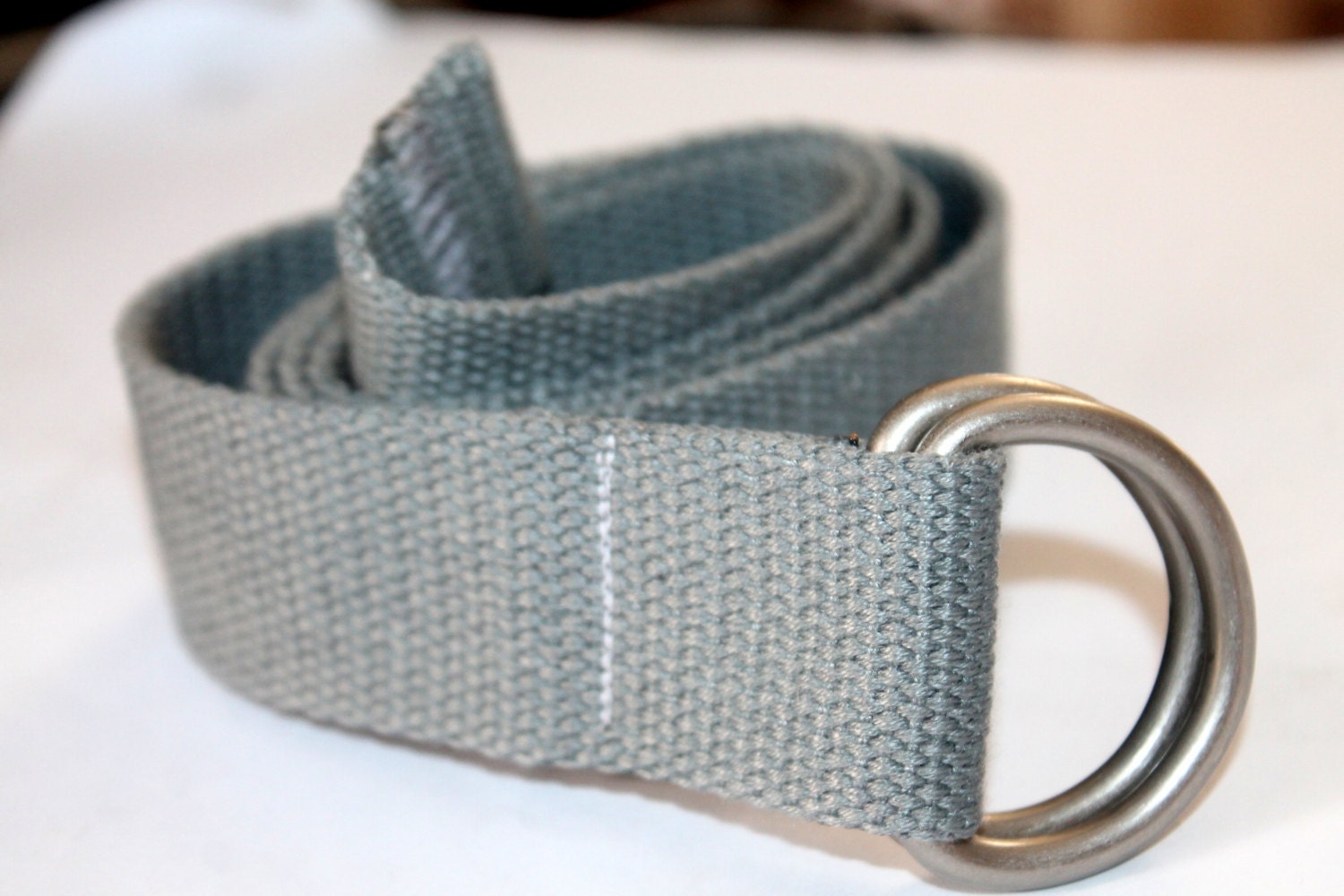 D Ring Belt Gray bing Belt Mens Grey Belt Womens Grey Belt