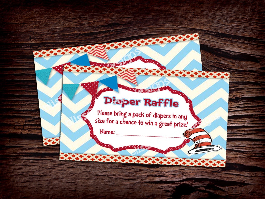 SEUSS DIAPER RAFFLE Dr. Seuss Diaper Raffle Ticket Diaper