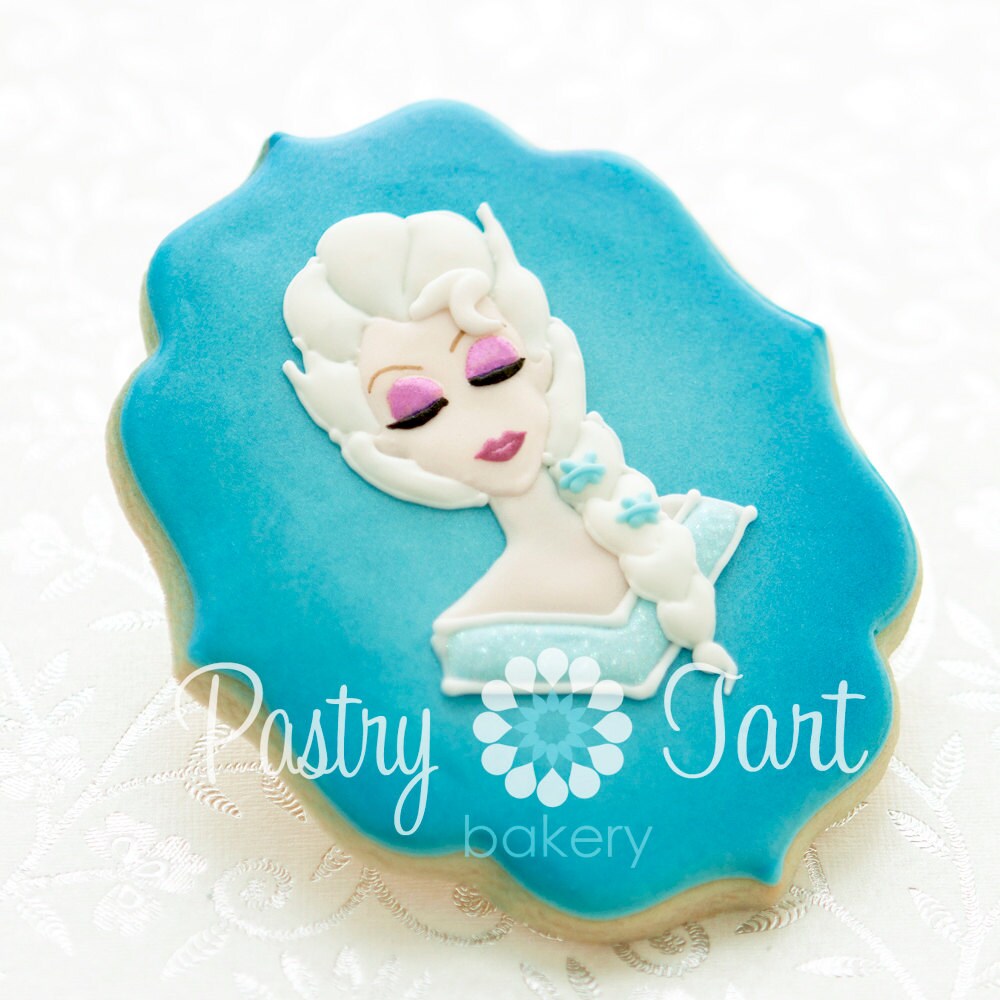 Items similar to Disney Frozen Elsa Cookies 1 dozen Birthday