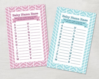 30 New baby shower game guess what dad said 203 instant baby name race game instant download baby shower game pink and   