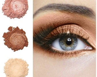 Orchid Blue Cosmetics Mineral Eye Shadow Trio - Beach Baby Brown Collection