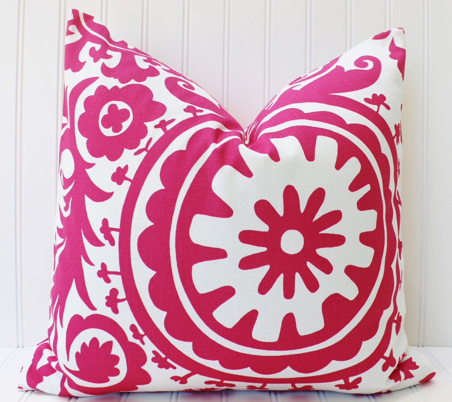 Pink Pillow Decorative Pink Throw Pillow by MariaClaireInteriors