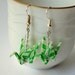 Green Origami Bird Earrings- Paper Crane Earrings