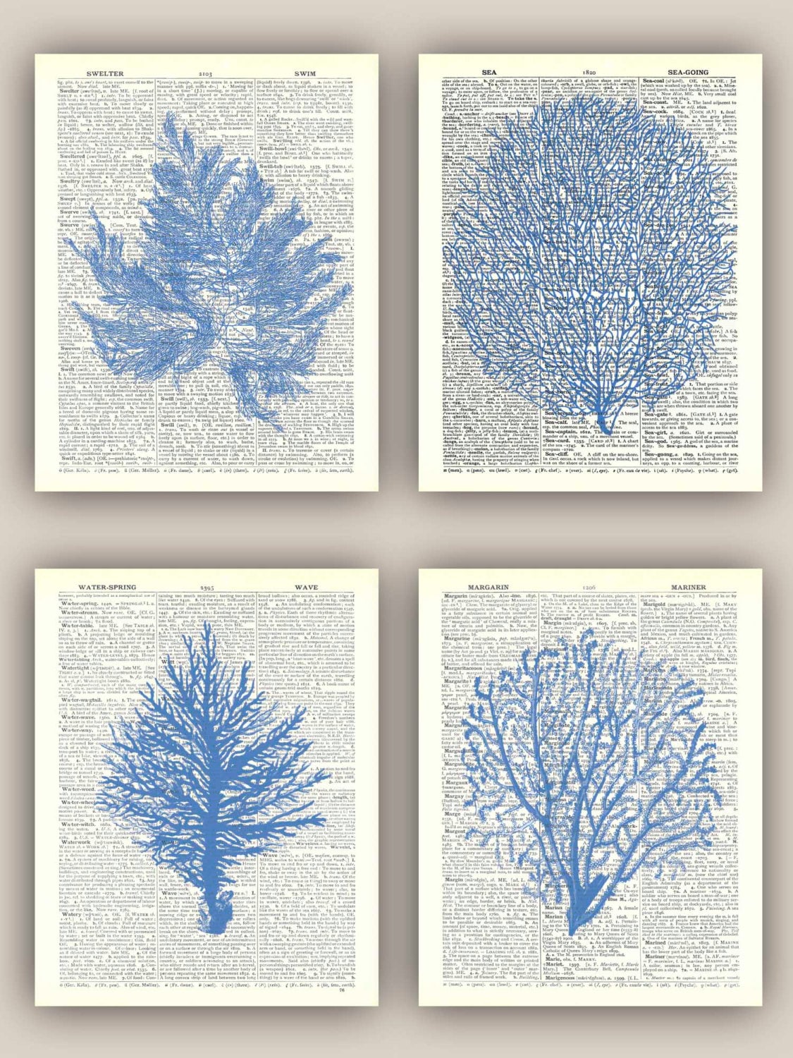 Sea fan art 4 sea fan prints sea fan coral nautical Prints