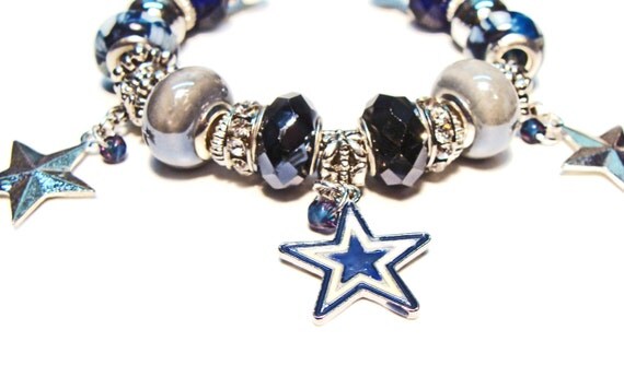 Dallas Cowboys Cuff Bracelet with Rhinestones Dallas Cowboy