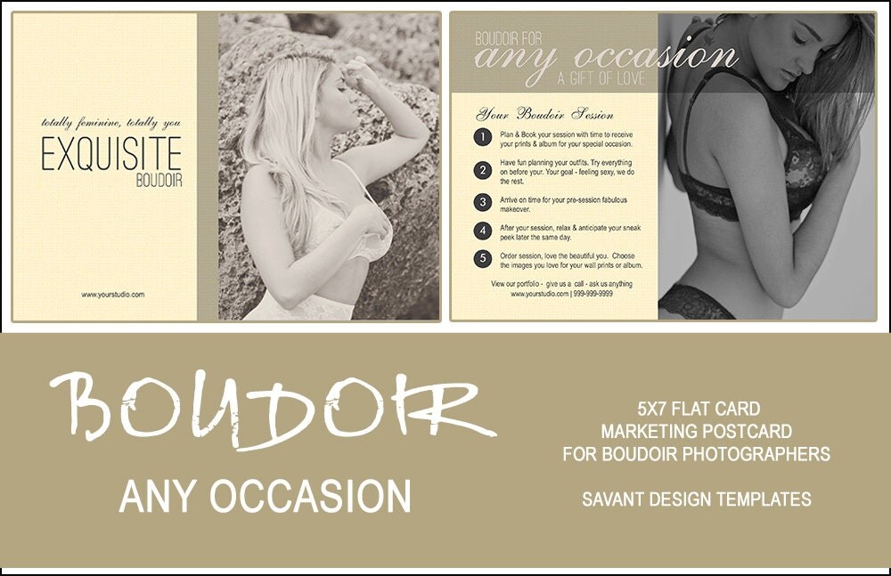 Boudoir Marketing Template For Photographers Any By Savantdesign Boudoir Photography Marketing Templates