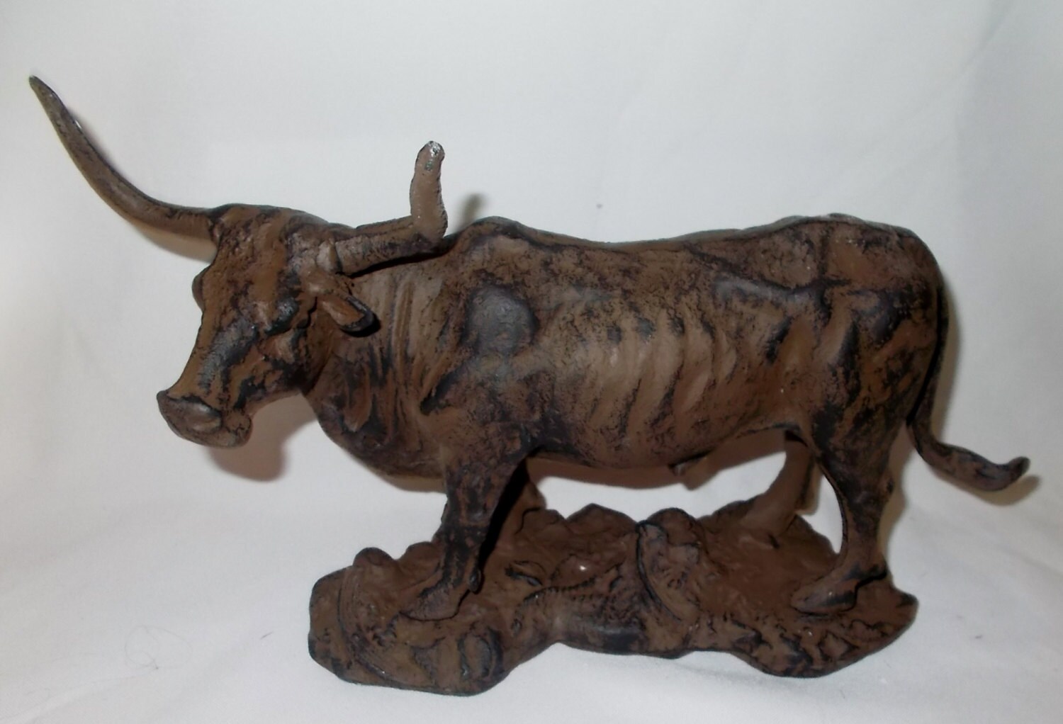 Texas Longhorn Bull Steer Figurine Cast By Hometowngeneralstore