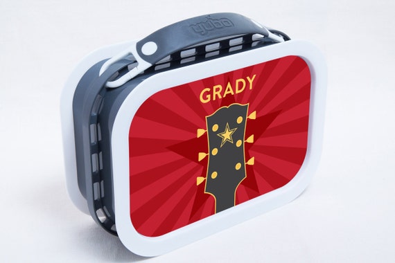 Personalized Childrens Lunchbox - Guitar / Rockstar Il_570xn