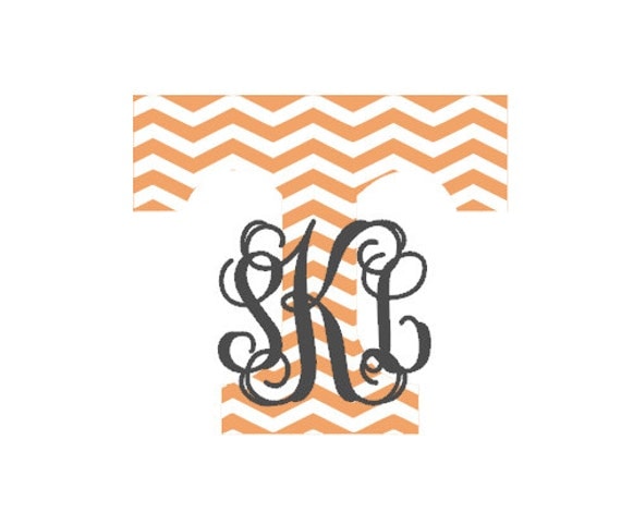 Download Tennessee Chevron Car Monogram Vinyl decal by CuttinCrazy on Etsy