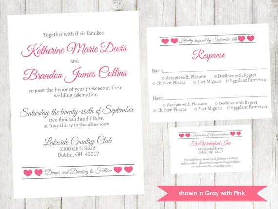 Wedding Invitation - Printable Wedding Invitation Suite - The Larissa Collection Il_570xn
