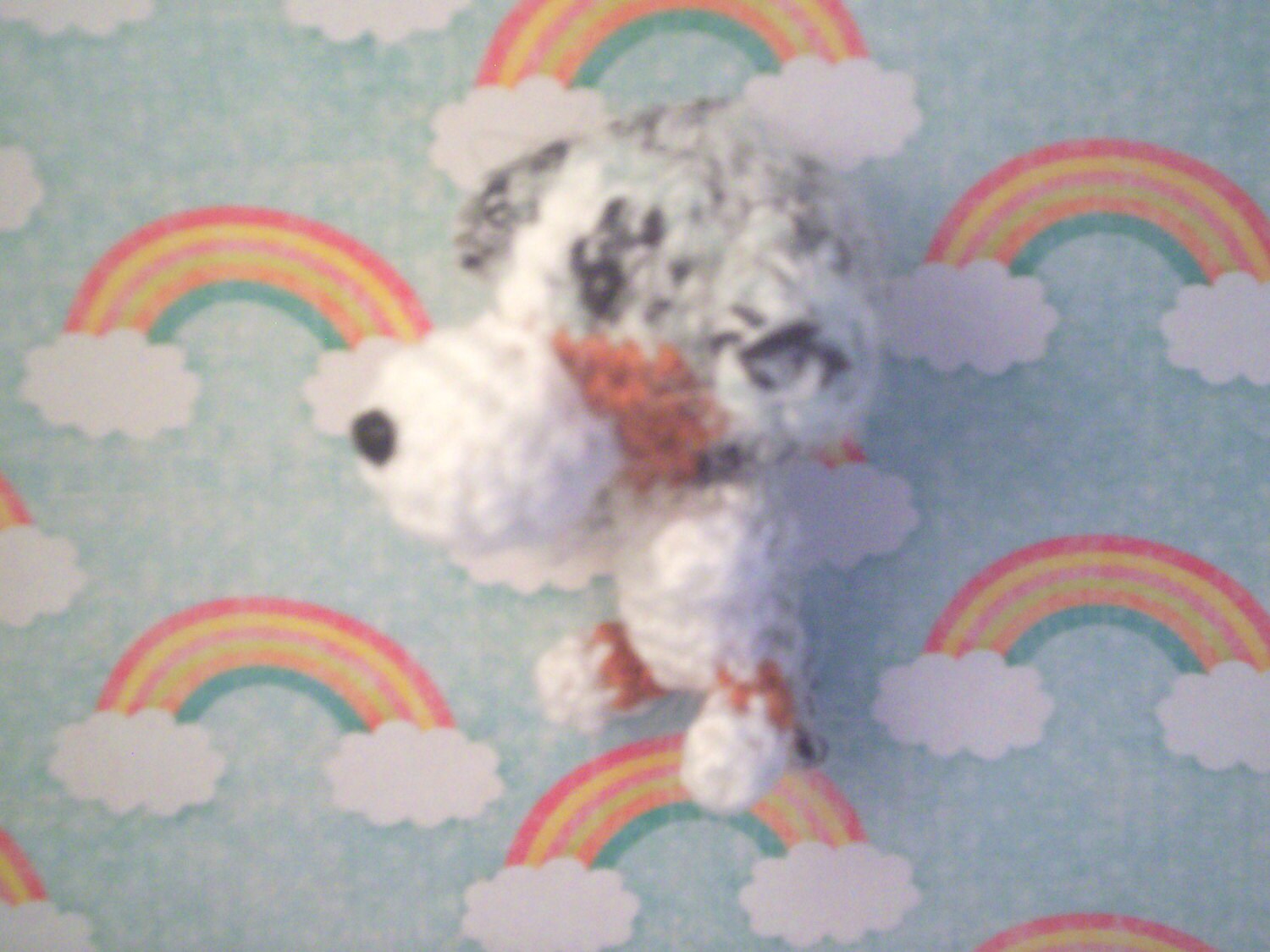 Australian Shepherd Amigurumi Dog Crochet Puppy keychain
