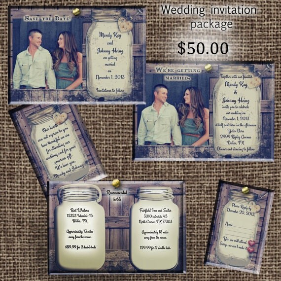 Save The Date And Wedding Invitation Packages 2