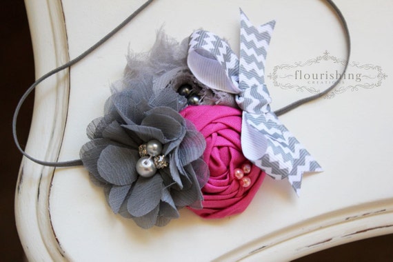 items similar to pink 1920s style headband baby items similar to pink and grey chevron headband grey items similar to pink 1920s style headband baby items similar to pink and grey chevron headband grey