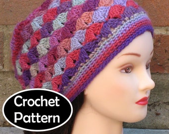 CROCHET HAT PATTERN Instant Pdf Download Leighton Slouchy