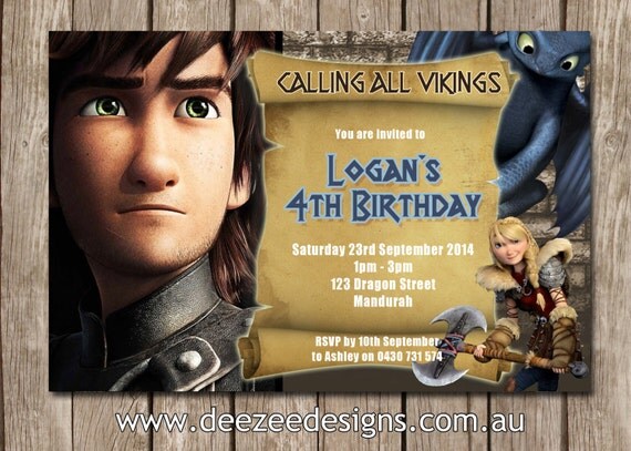 Personalised How To Train Your Dragon Birthday Invitations - You Print Il_570xn