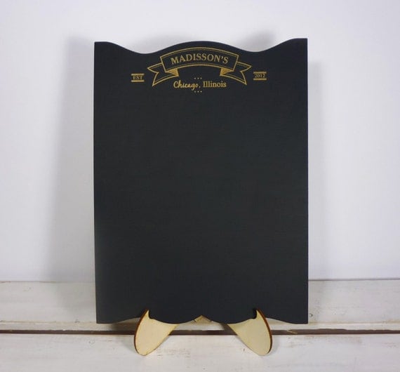 Items similar to Personalized Chalkboard with STAND 11.5x8.5