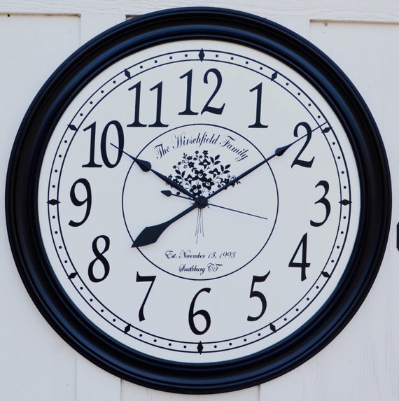 Custom Large Anniversary Wall Clock 30 by WallClockDesigns on Etsy