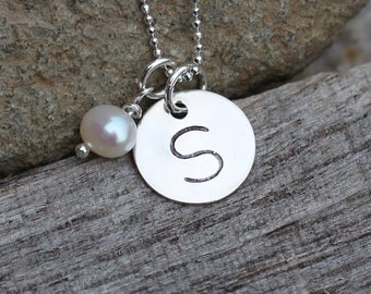 Hand Stamped Personalized Initial Necklace