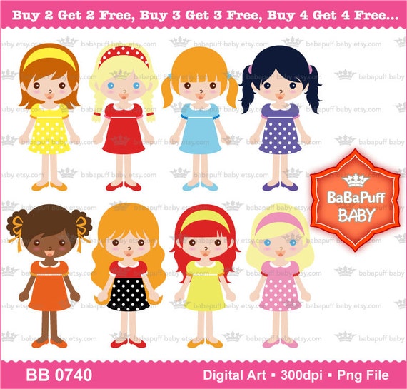 Pretty Girls Wearing Dress Clipart Personal and Small