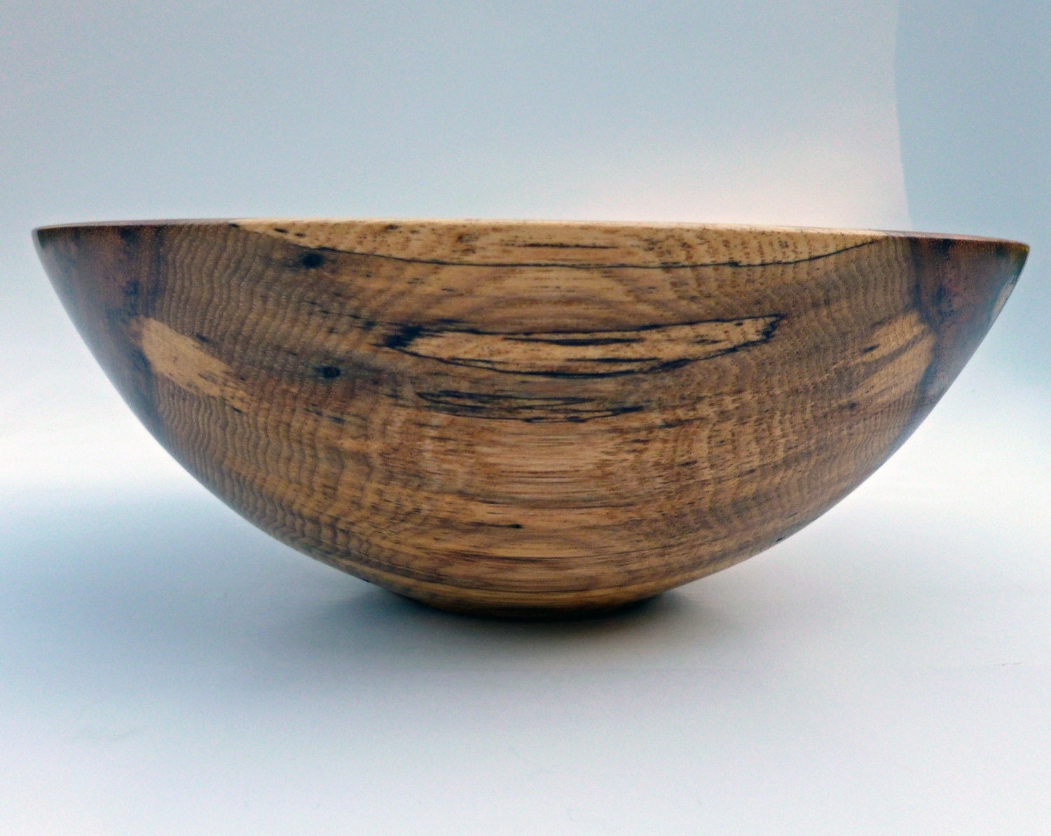 Wood Shagbark Hickory Bowl Handturned Wood Salad Bowl by mcarroll5