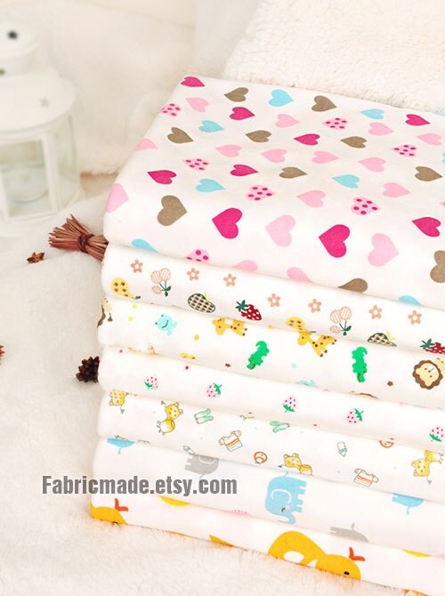 Baby Cotton Fabric Soft Cotton Knit Stretch Fabric by fabricmade