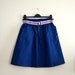 Vintage Navy Pastel Striped Hunter's Glen A line Skirt // Hipster // Festival // Preppy - 1980s