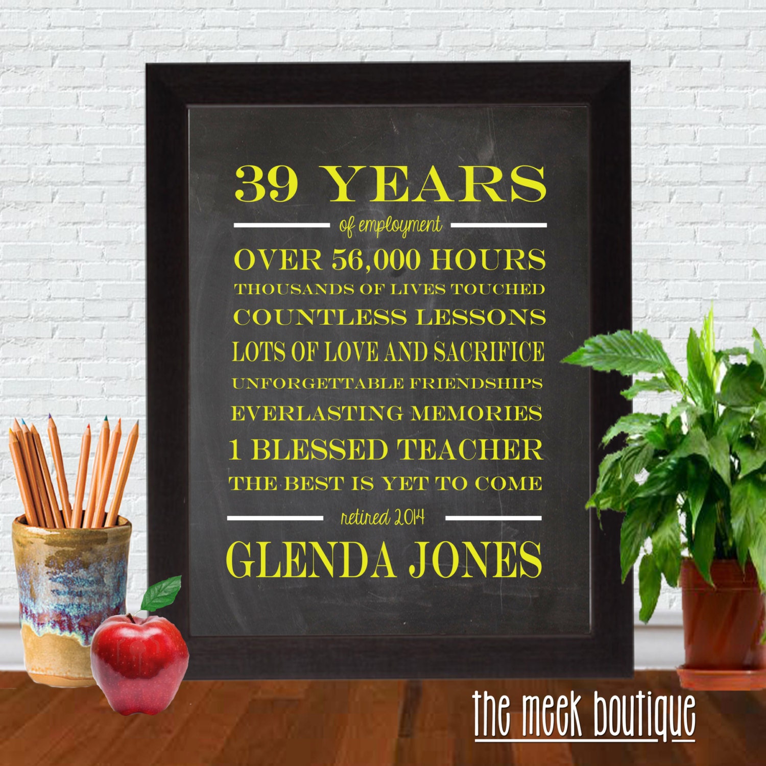 Teacher Retirement Customized Printable No. 350