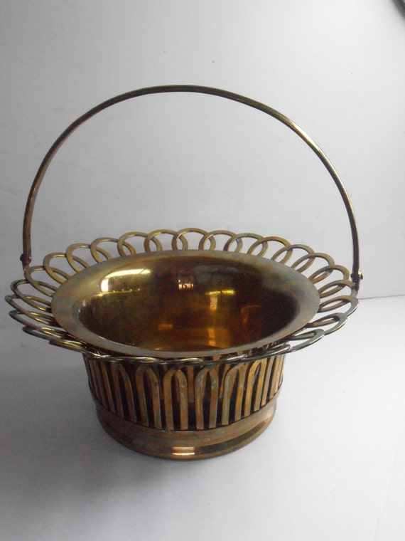 Solid Brass basket with brass insert Stunning solid by tjmccarty