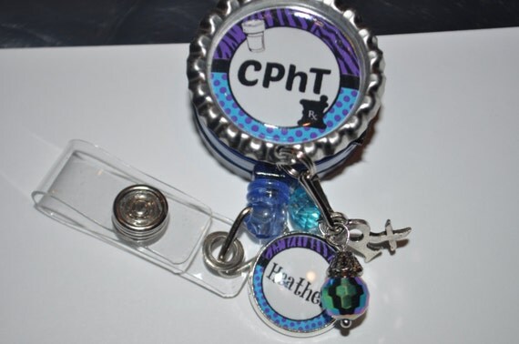 Personalized Pharmacy Tech Badge Reel CPhT You Choose