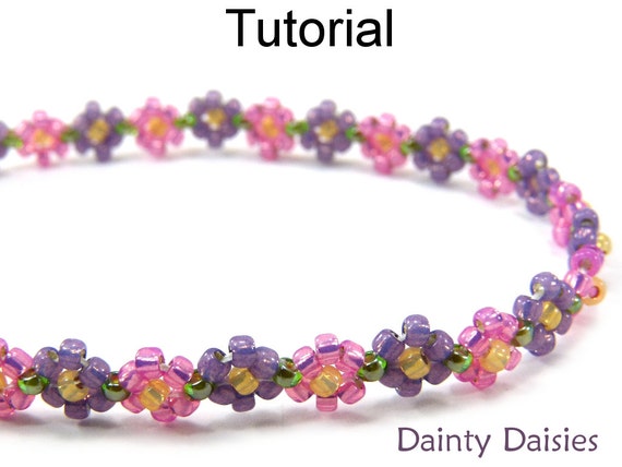 Daisy Stitch Beading Pattern Jewelry Making Tutorial