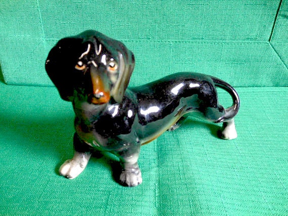 vintage porcelain dachshund